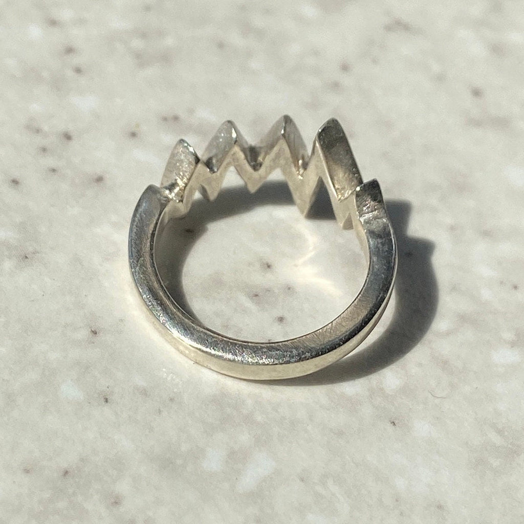Silver Heartbeat Ring