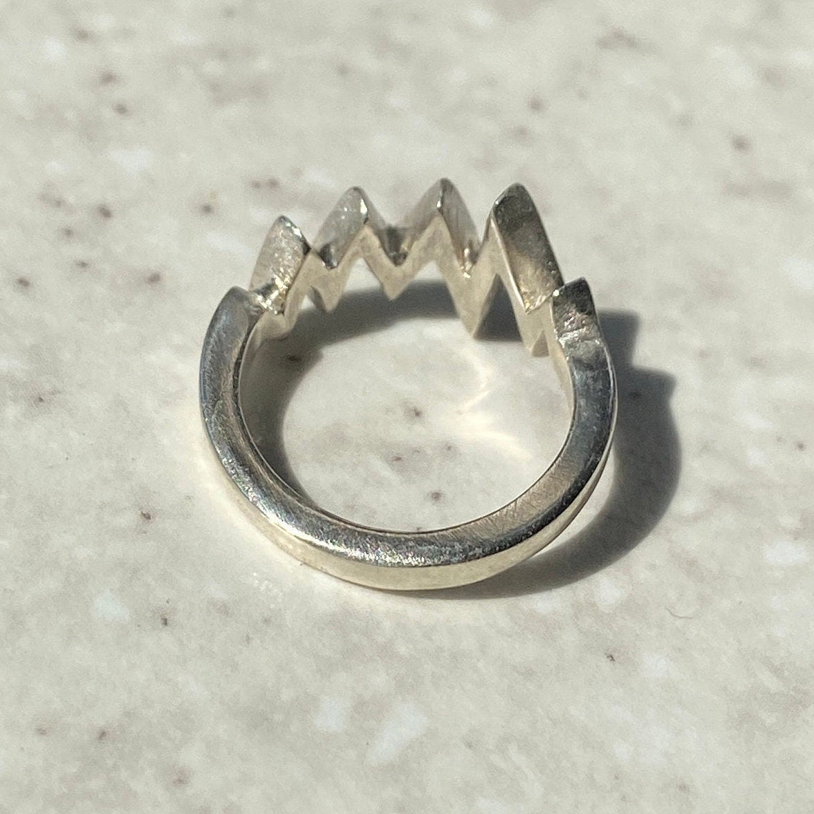 Silver Heartbeat Ring