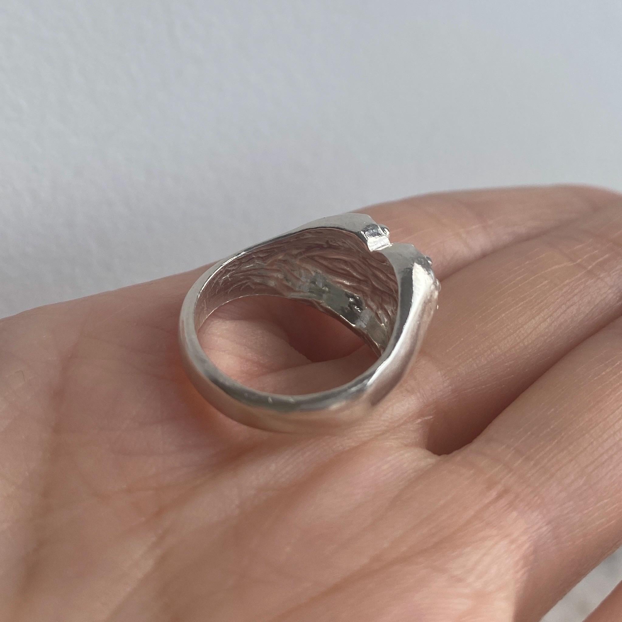 Handcrafted Sterling Silver Heart Ring