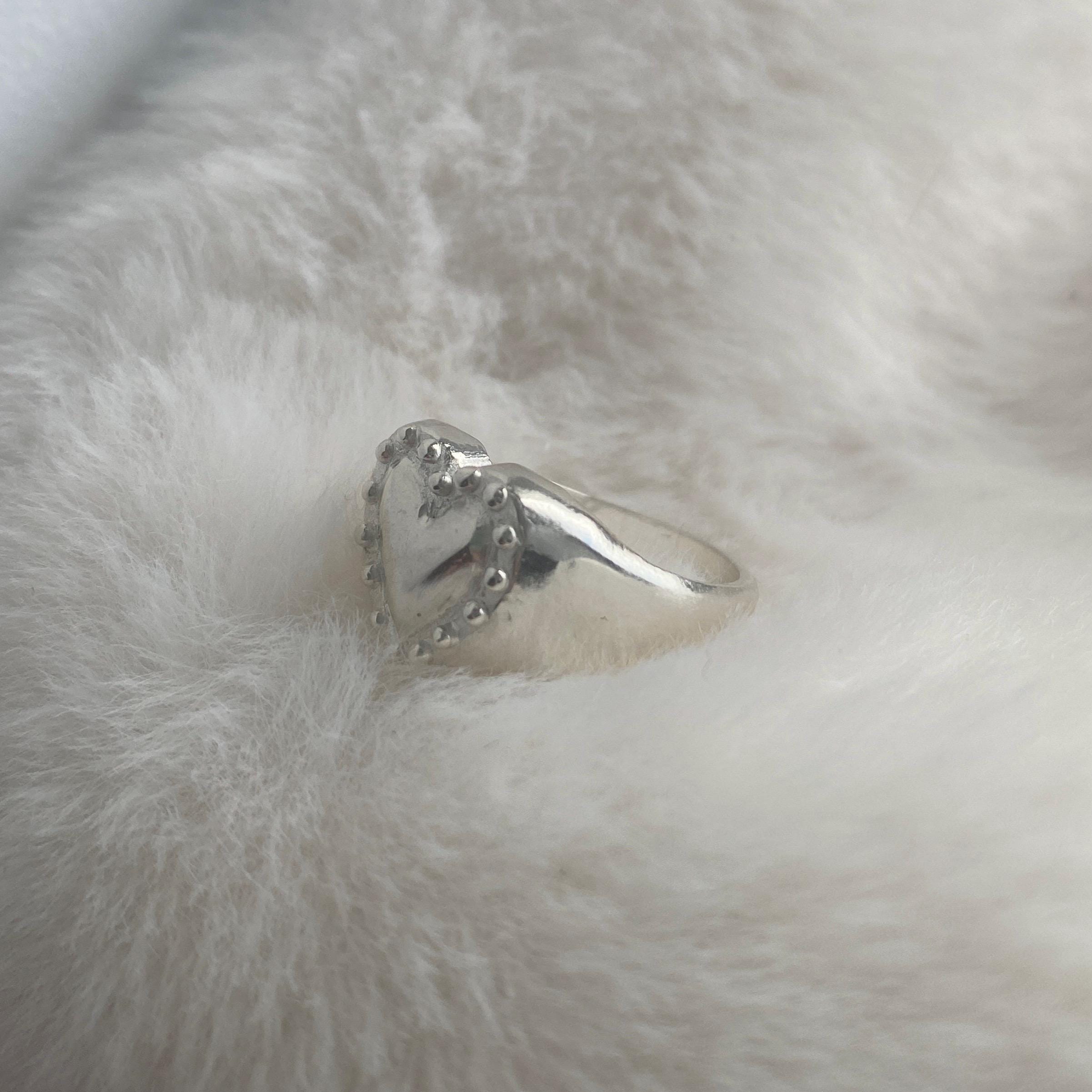 Handcrafted Sterling Silver Heart Ring