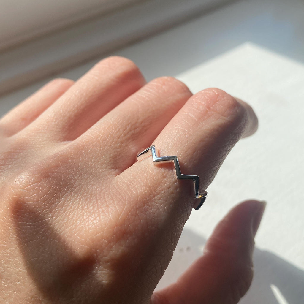 Sterling Silver Zigzag Ring