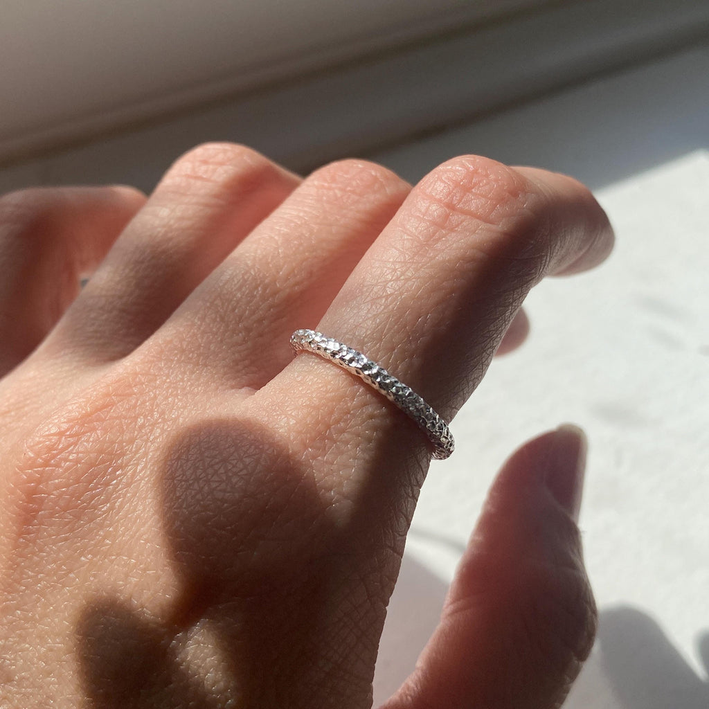 Sterling Silver Textured Ring
