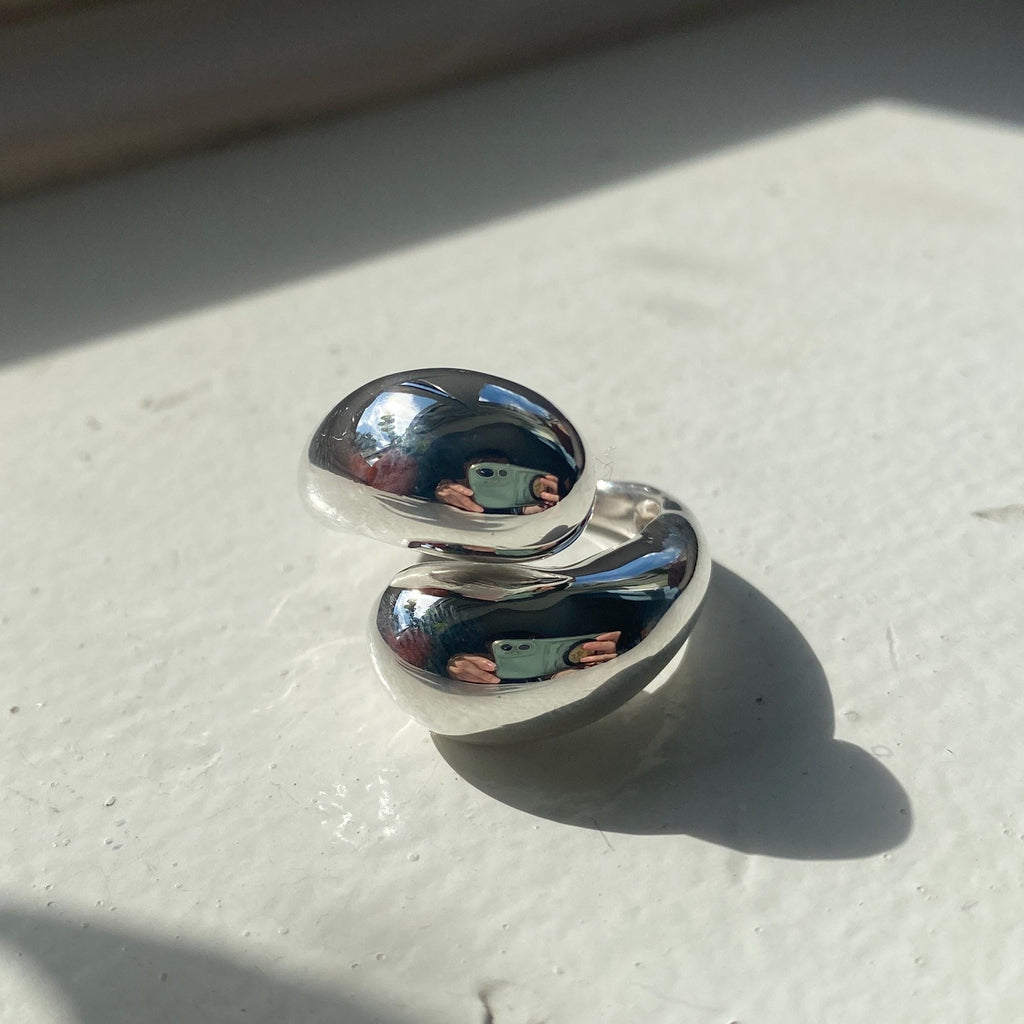 Sterling Silver Chunky Asymmetrical Ring