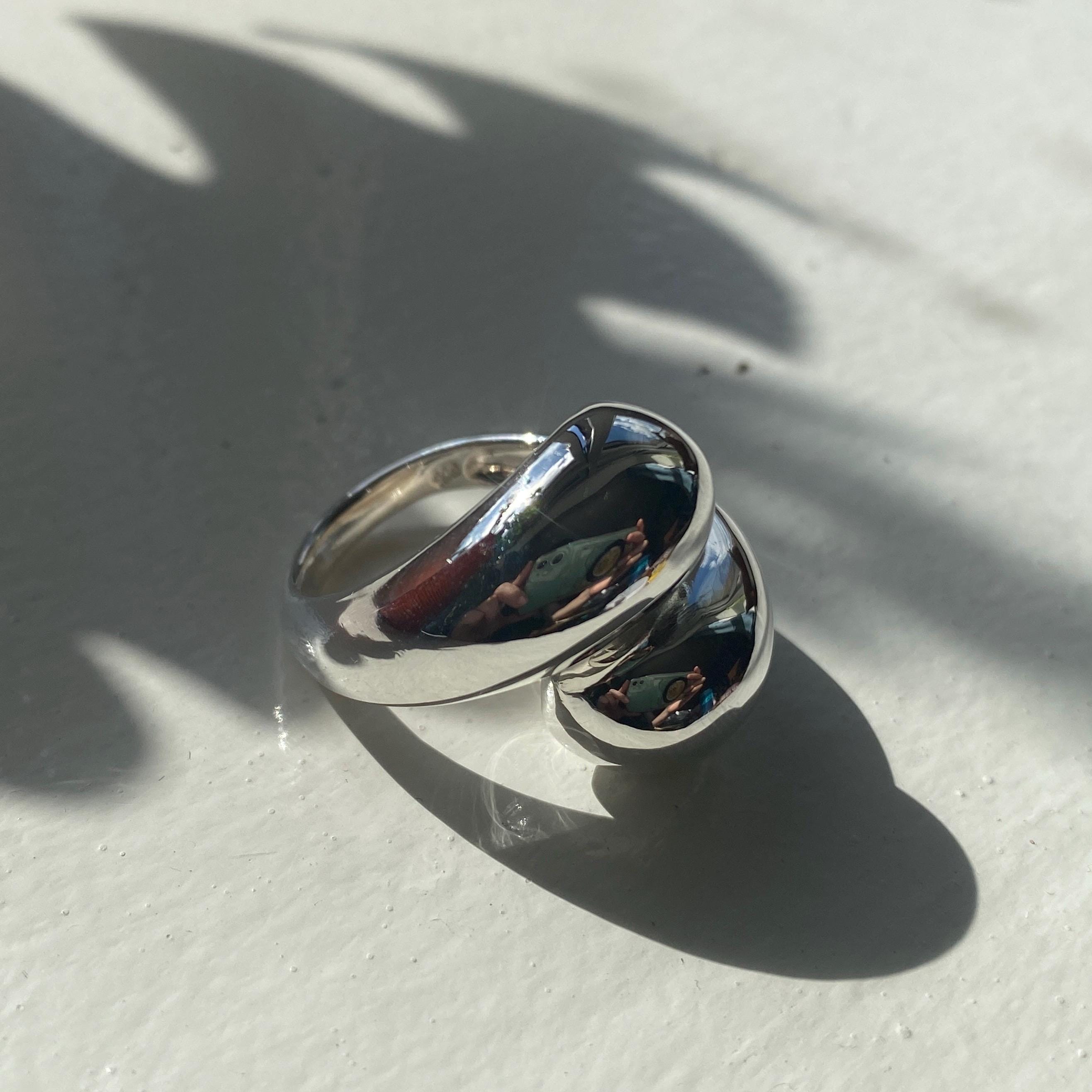 Sterling Silver Chunky Asymmetrical Ring