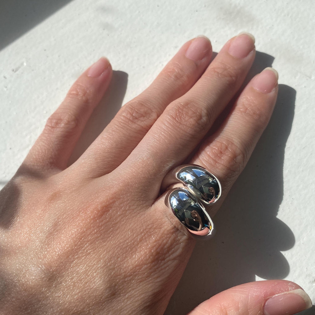Sterling Silver Chunky Asymmetrical Ring