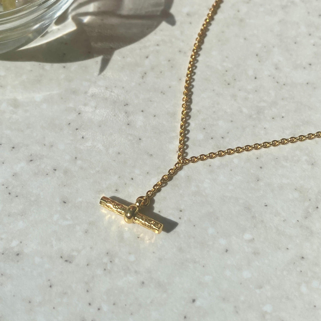 Silver Simple T-Bar Necklace