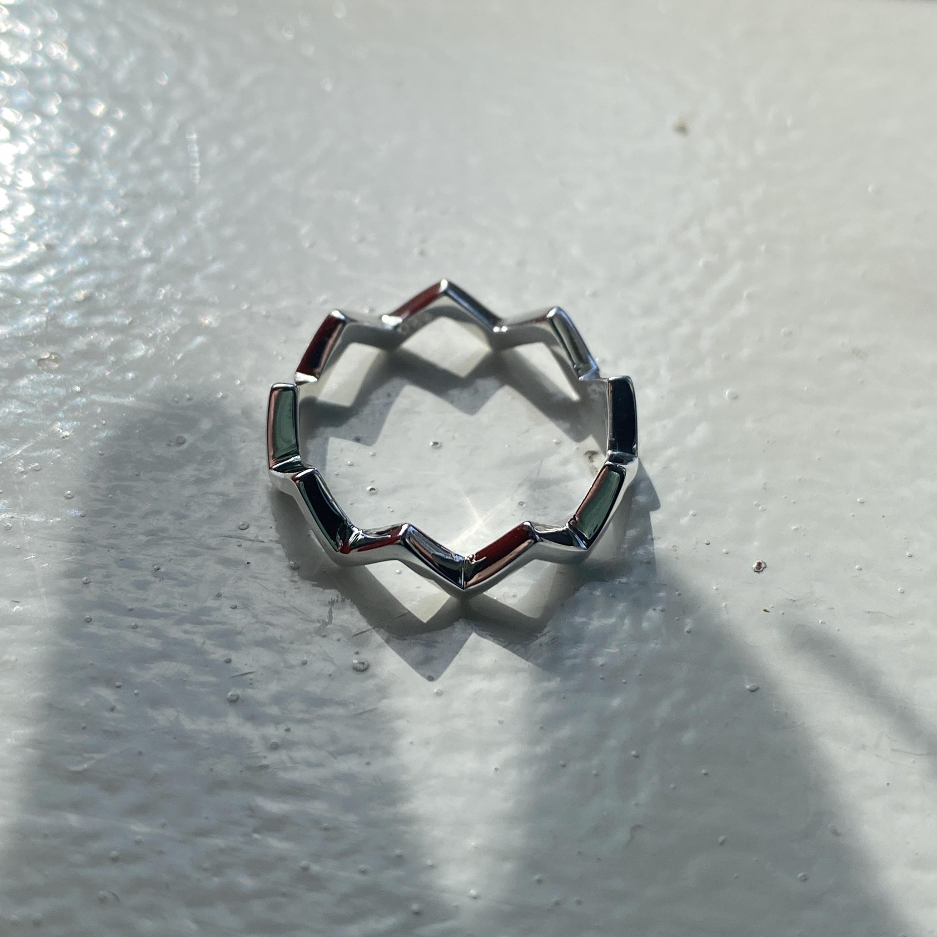 Sterling Silver Zigzag Ring