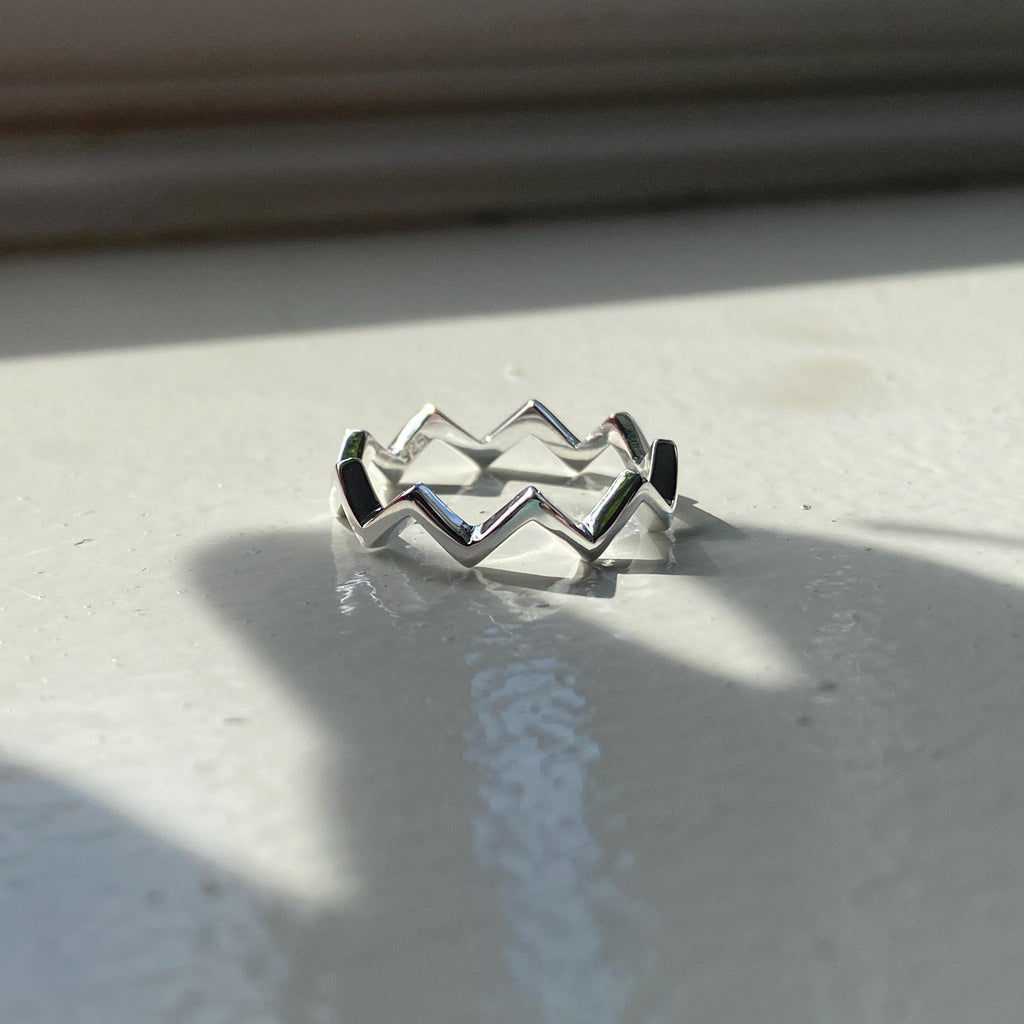 Sterling Silver Zigzag Ring