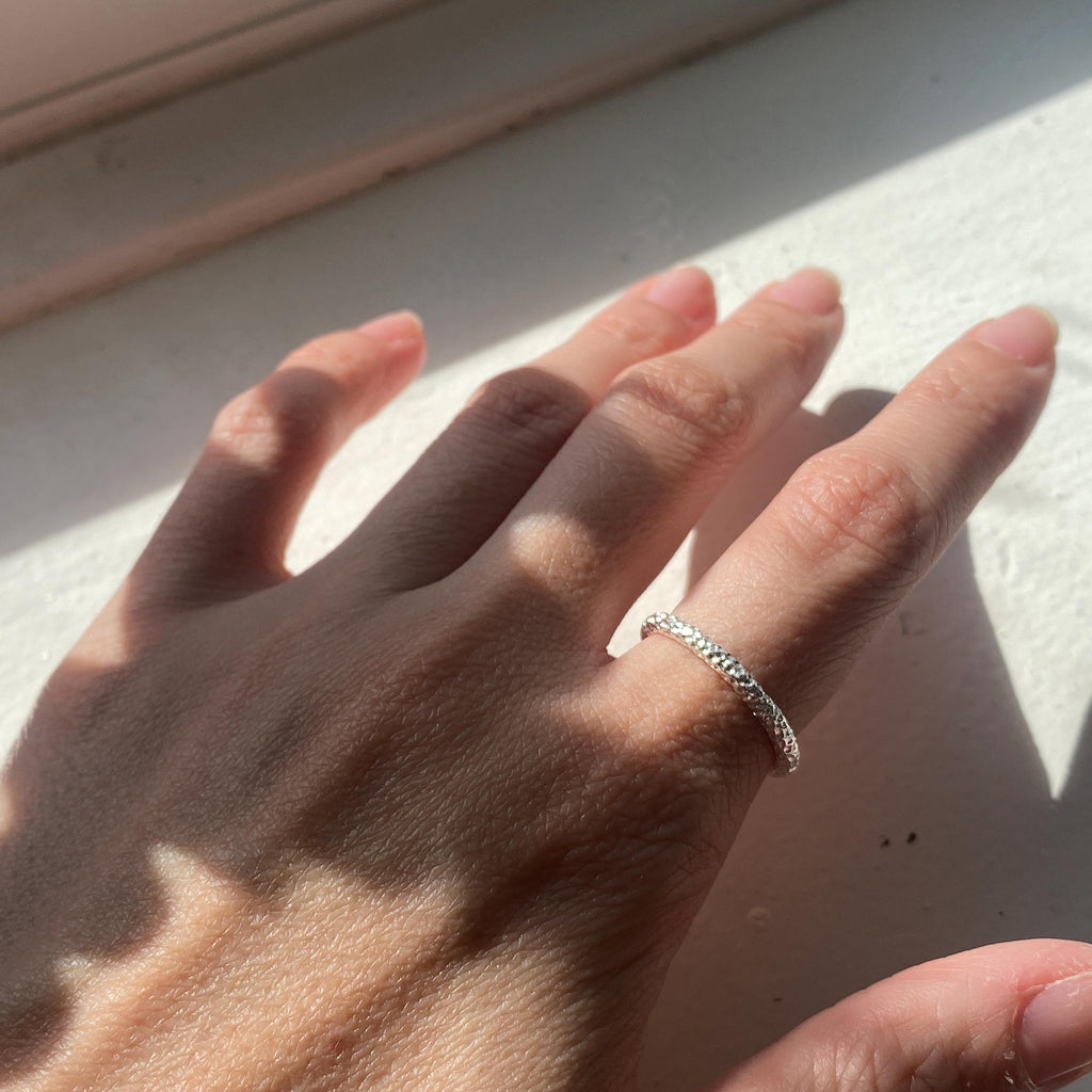 Sterling Silver Textured Ring