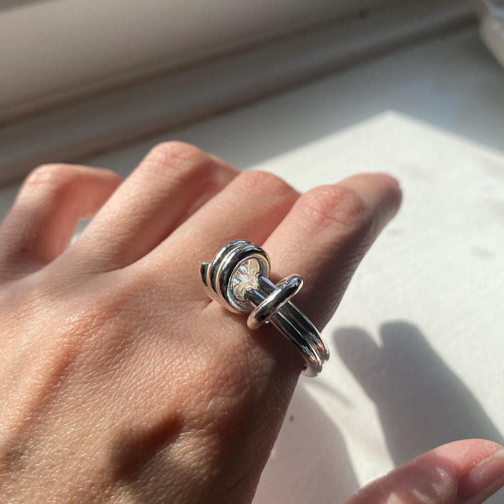 Sterling Silver Multi-Link Ring