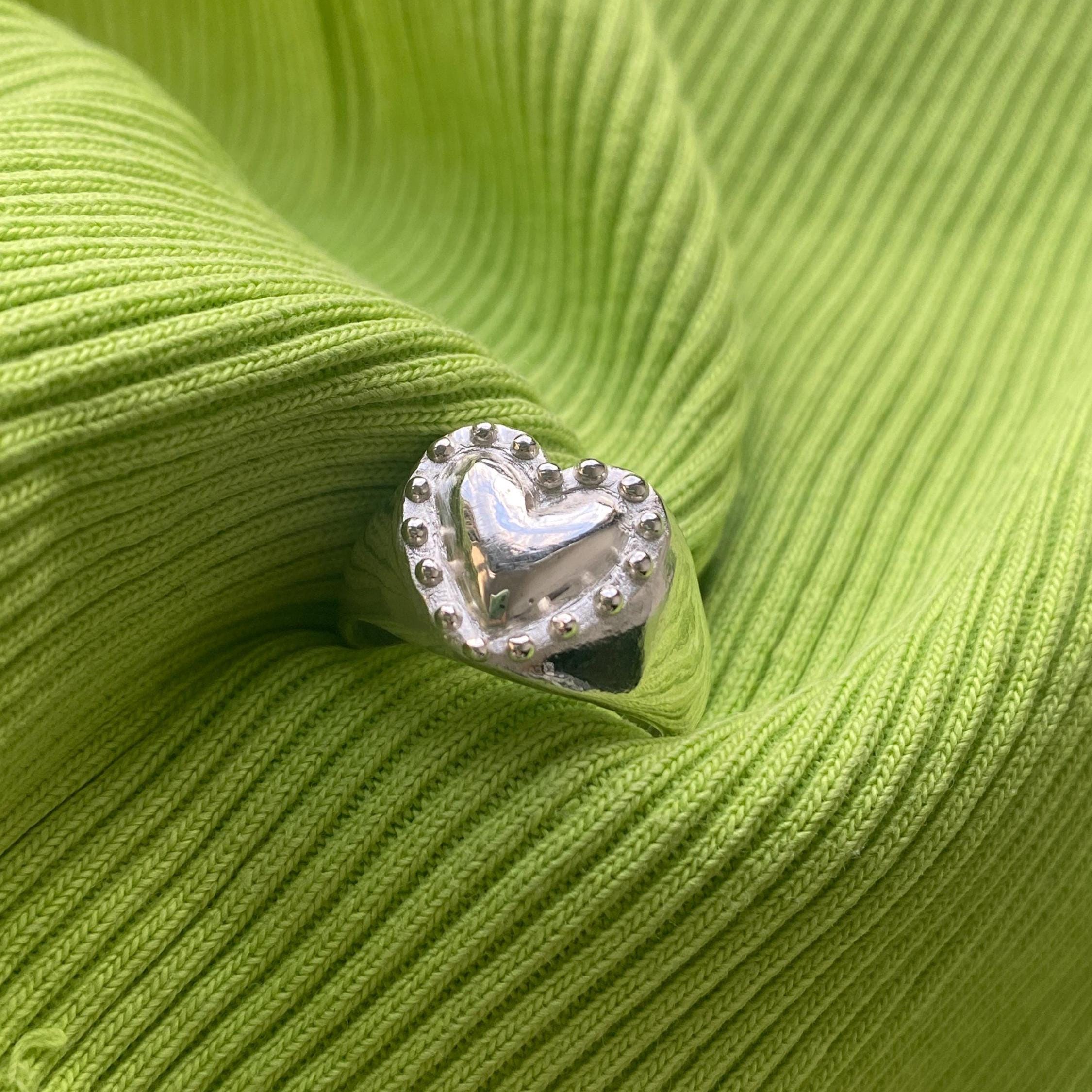 Handcrafted Sterling Silver Heart Ring