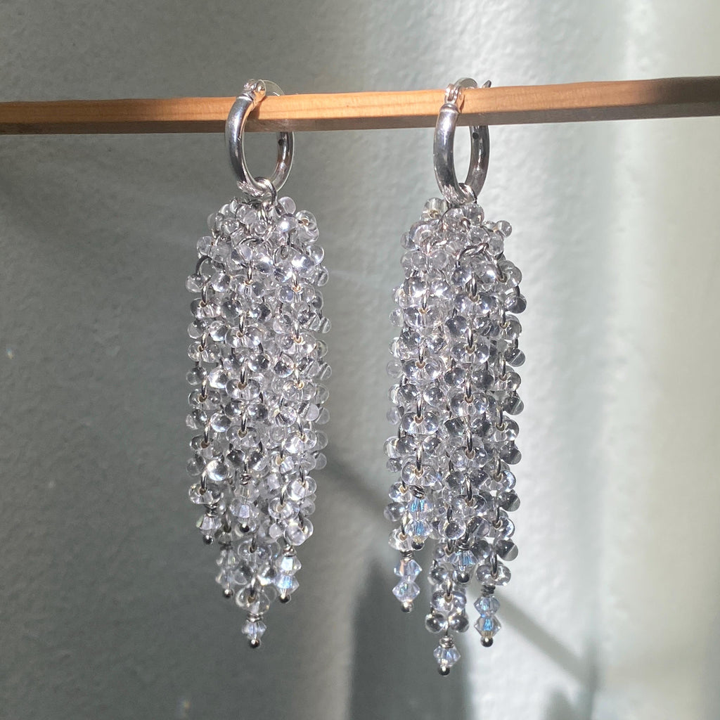 Waterfall Beaded Chandelier Earrings