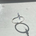 Sterling Silver T-Bar Ring Set