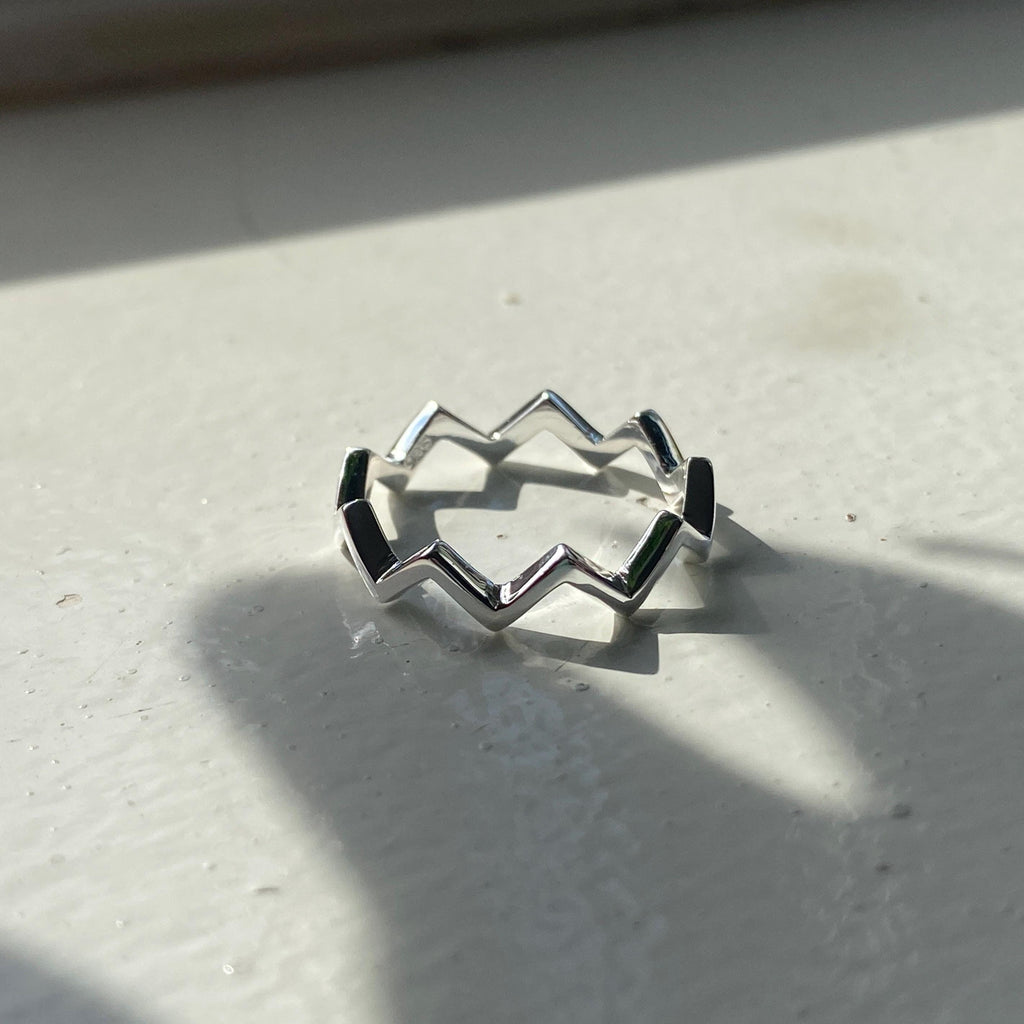 Sterling Silver Zigzag Ring