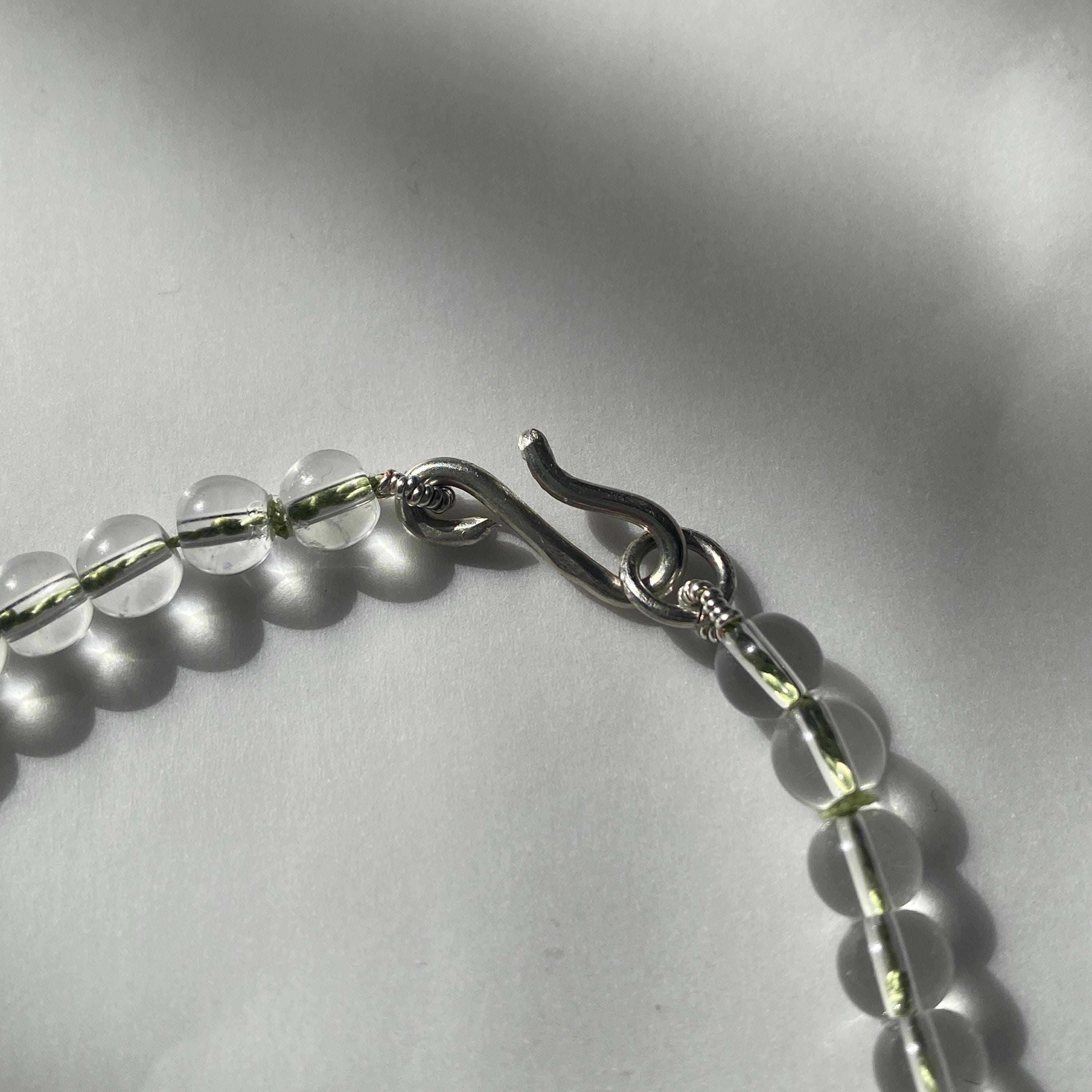 Sterling Silver Flower Pendant with Beaded Necklace