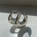 Silver Chunky Hoop Earrings