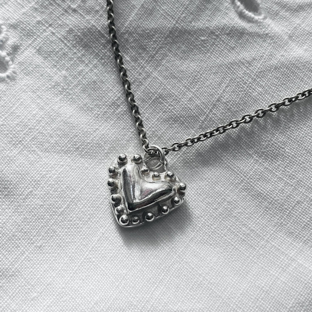 Handcrafted Sterling Silver Heart Necklace