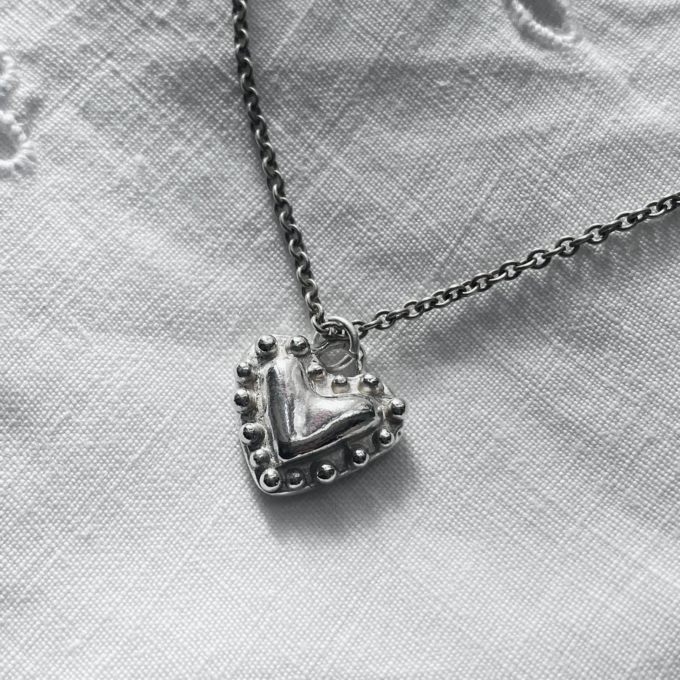 Handcrafted Sterling Silver Heart Necklace