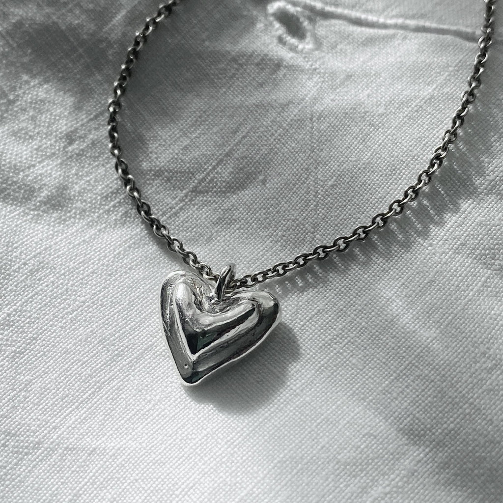 Handcrafted Sterling Silver Heart Necklace
