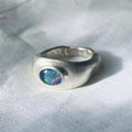 Sterling Silver Opal Ring US Size 6/ UK L