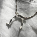 Silver Unique Bow Necklace