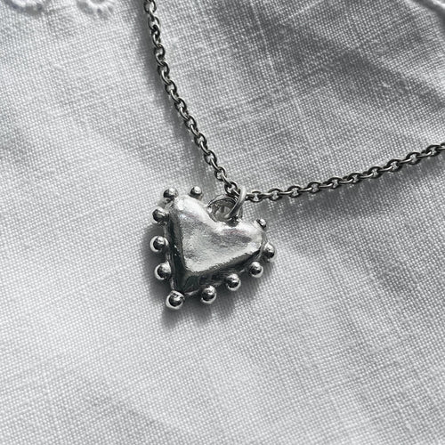 Handcrafted Sterling Silver Heart Necklace