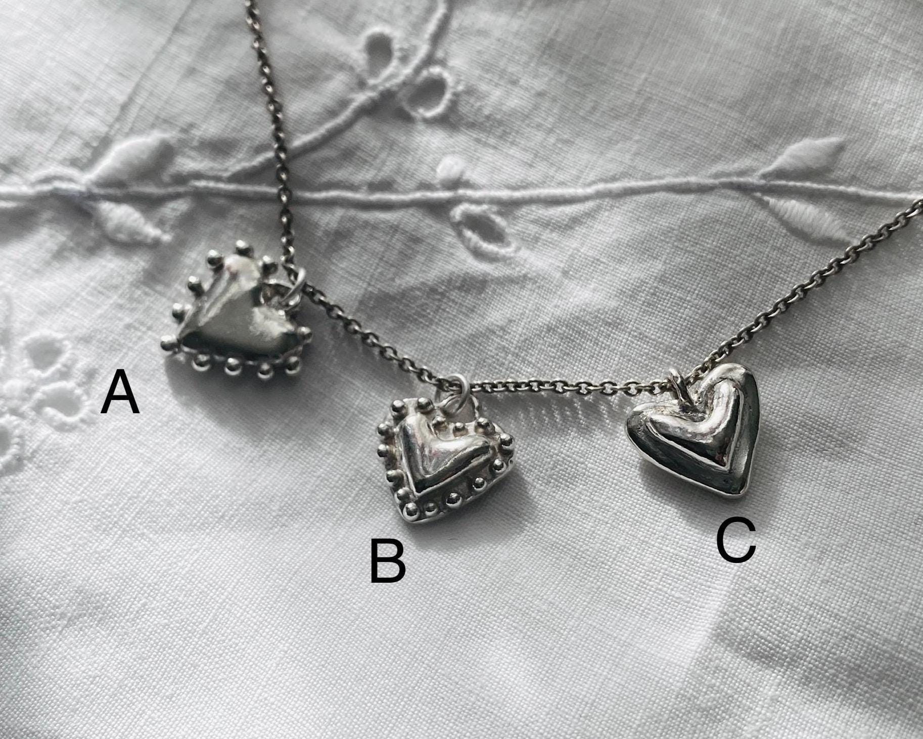 Handcrafted Sterling Silver Heart Necklace